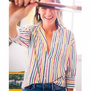 NWT *Pomander Place* Rainbow Adair Boyfriend Shirt